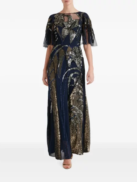 Rochie maxi Temperley London cu paiete albastru