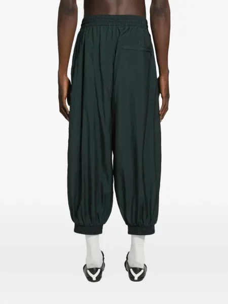 Běžecké kalhoty Y-3 se stahovací šňůrkou zelené