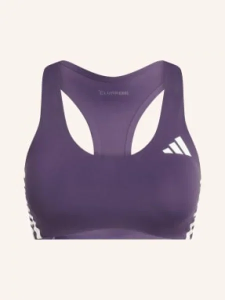 Adidas Sportovní Podprsenka Adizero tmavě fialová bílá