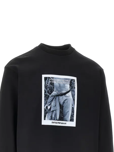 Суитчър Emporio Armani с принт черно