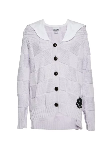 Cardigan Ganni tricotate violet