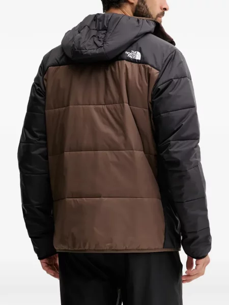 Geacă The North Face cu glugă maro