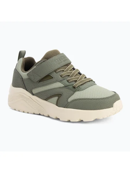 Детски обувки SKECHERS Uno Lite Echo Surge olive зелено