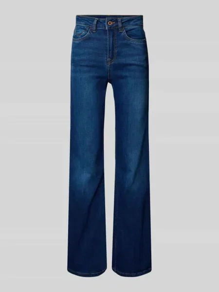 Jeansy o rozkloszowanym kroju z mieszanki bawełny model ‘WILLA’ Pepe Jeans niebieskie