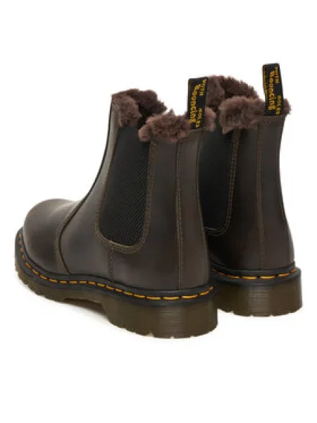 Dr. Martens „Chelsea“ batai Leonore rausvai pilka juoda