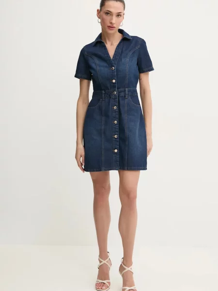 Джинсова сукня Morgan mini облягаюча синій