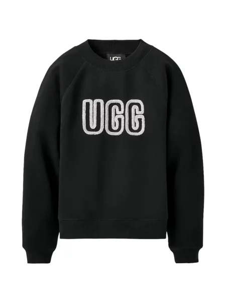 Hanorac crewneck Ugg cu decolteu rotund cu autograf negru