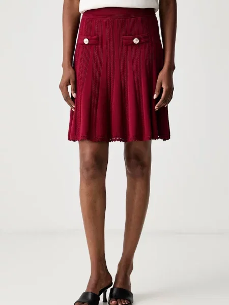 GUESS Fustă CARMEN bordeaux roșu