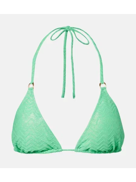 Top Melissa Odabash cu gât halter verde
