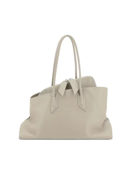 Torebka skórzana The Attico beżowa