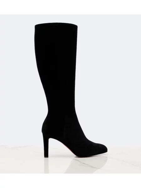 Μπότες Christian Louboutin σουέτ μαύρο