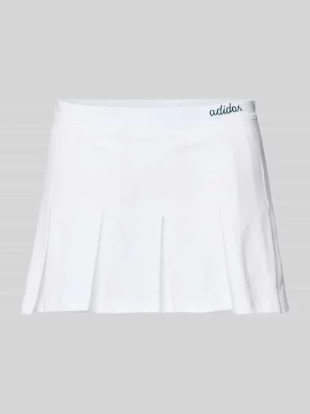 Spódnica sportowa o kroju regular fit z wyhaftowanym logo model ‘Ski’ Adidas Sportswear biała