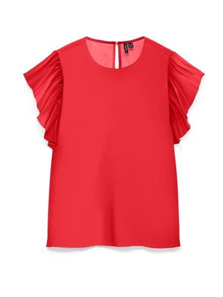 VERO MODA Bluza VMSMILLA' rdeča