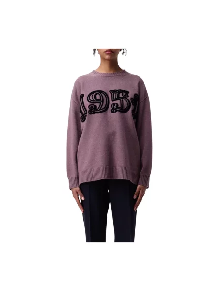 Sweter Max Mara wełniany fioletowy