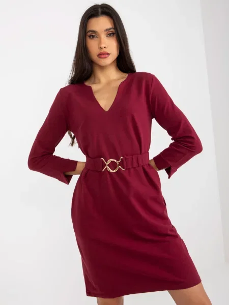 Obleka obleka Fashionhunters bordo