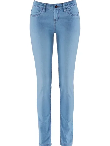 Jeansy skinny ze stretchem mid waist zielone