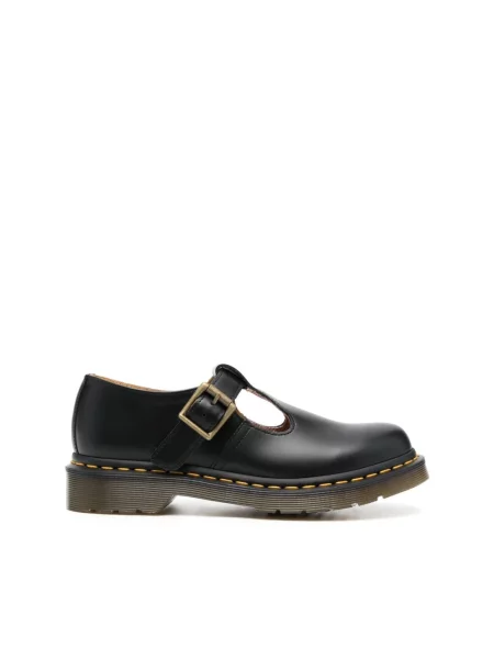 Sneakersy Dr. Martens skórzane na płaskim obcasie czarne