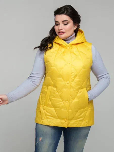 Утепленный жилет All Posa желтый
