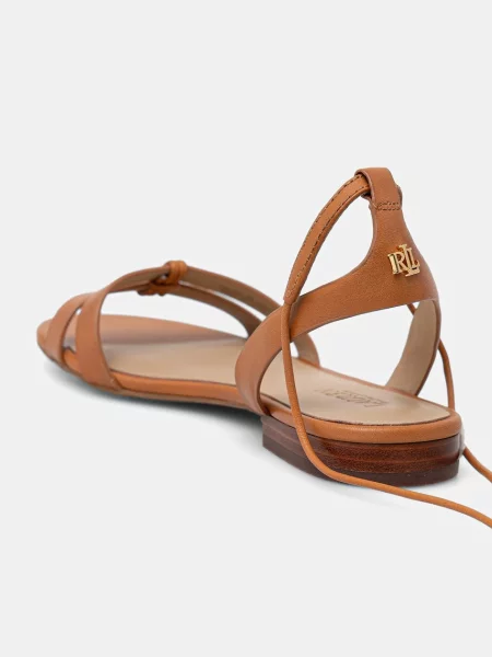Kožené sandály Lauren Ralph Lauren Paloma hnědá