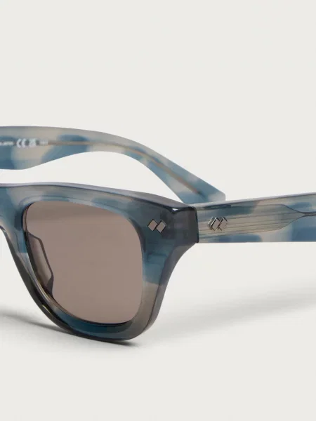 Okulary przeciwsłoneczne Bottega Veneta Eyewear niebieskie