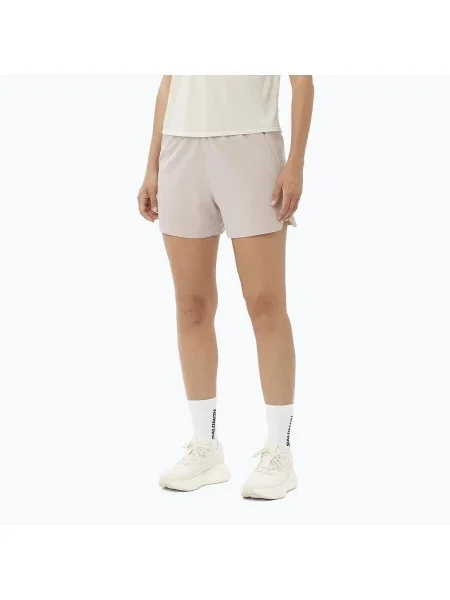 Pantaloni scurți de alergare pentru femei Salomon Shakeout Core 4" etherea