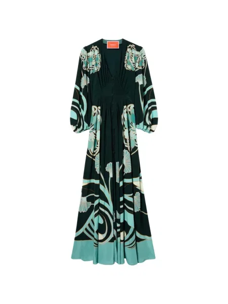 Lung rochie La Doublej din crep verde