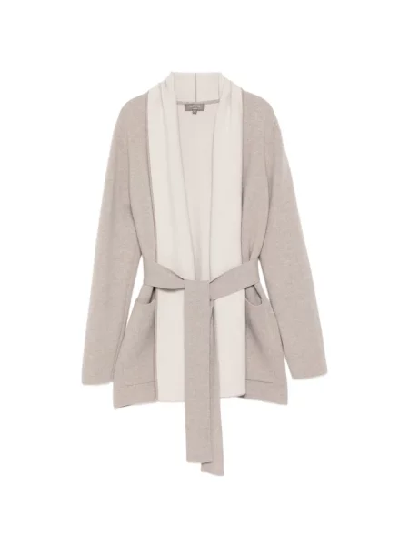 Cu centură cardigan N.peal gri