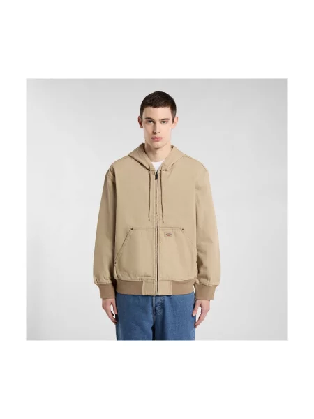 Plátěná mikina s kapucí Dickies s kapucí béžová