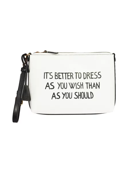 Torebka Moschino skórzana biała
