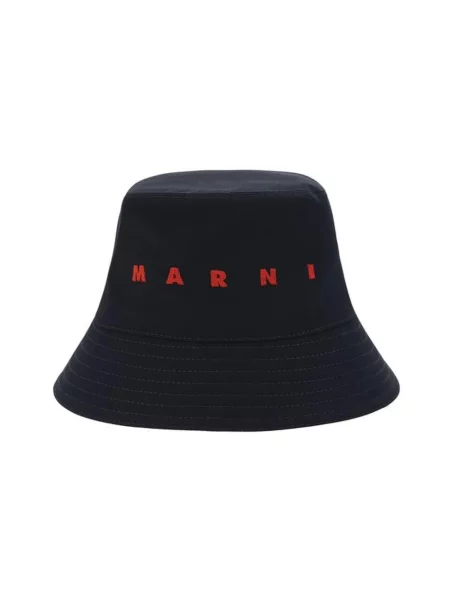 Kapelusz Marni z logo czarny