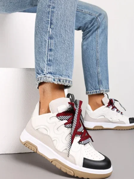 Sneakers Ornați cu Sclipici cu Șiret Original Patricie negri