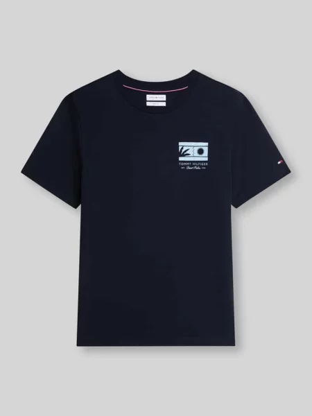 T-shirt o kroju regular fit z czystej bawełny Tommy Hilfiger