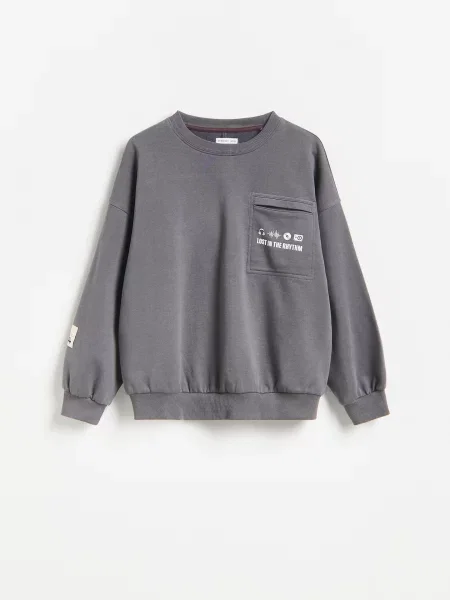 Reserved Mikina oversized tmavě šedá