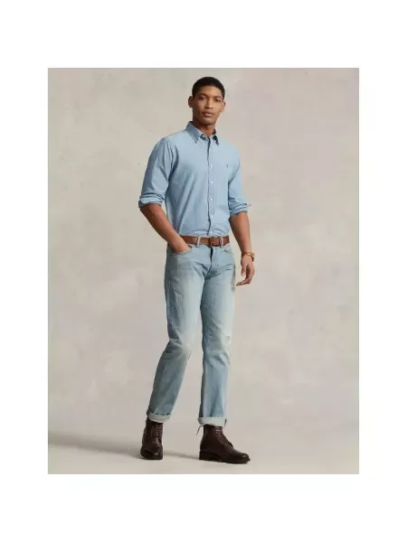 POLO RALPH LAUREN Cămașă | Custom fit | denim albastru
