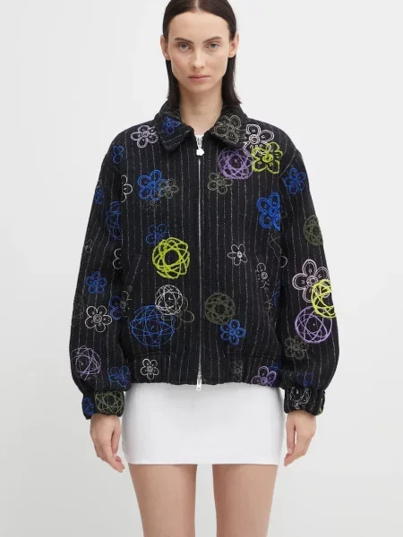 Kenzo geacă de lână Futura Bomber de tranziție negru