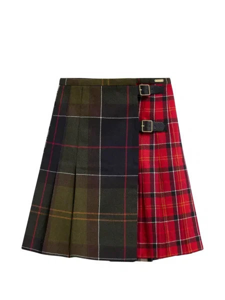 Fusta mini Barbour în carouri roșu