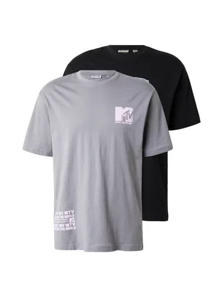 Only & Sons Tricou ONSMTV gri / mov deschis negru