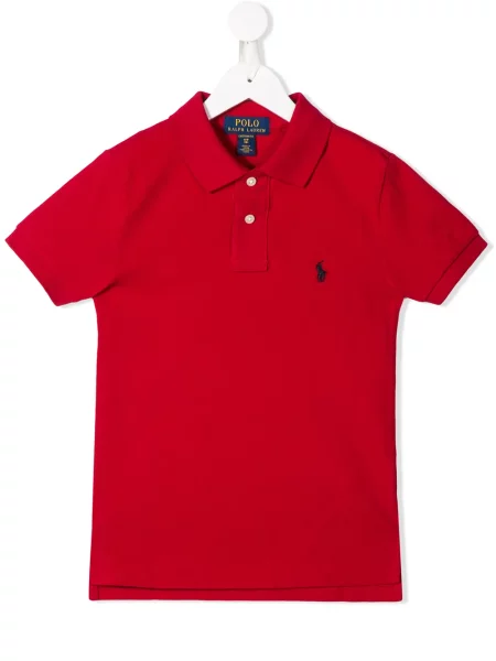 Koszulka polo dziecięca Polo Ralph Lauren czerwona
