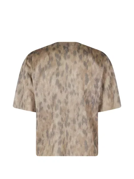 Tricou Ganni cu imagine cu model leopard maro
