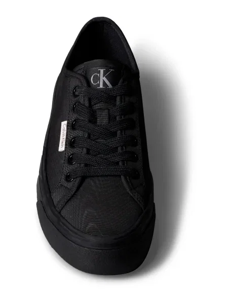 Sneakerși Calvin Klein Jeans cu șireturi din dantelă negru