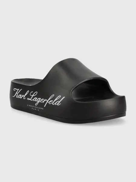 Шльопанці Karl Lagerfeld KOBO II на платформі чорний