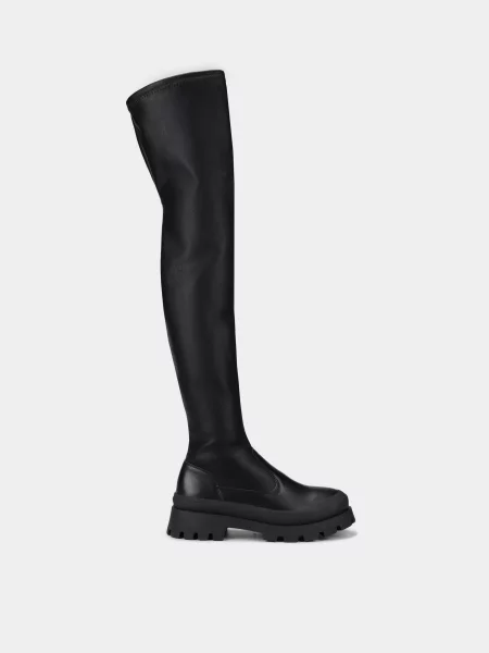 Braska Ботфорти Текстиль чорний