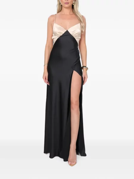 Rochie maxi Roserry cu spatele deschis negru