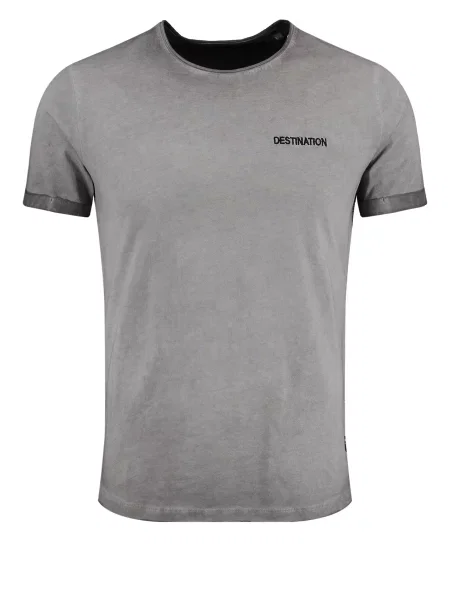 Key Largo Tricou MT DESTINATION gri negru