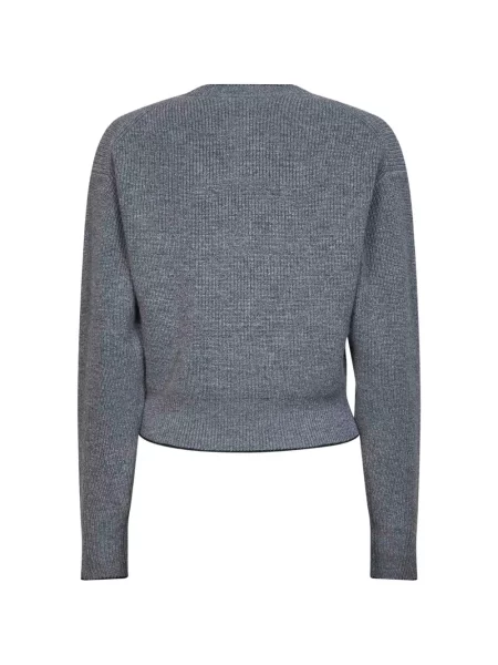 Pulover Chloé cu motiv cu inimi gri