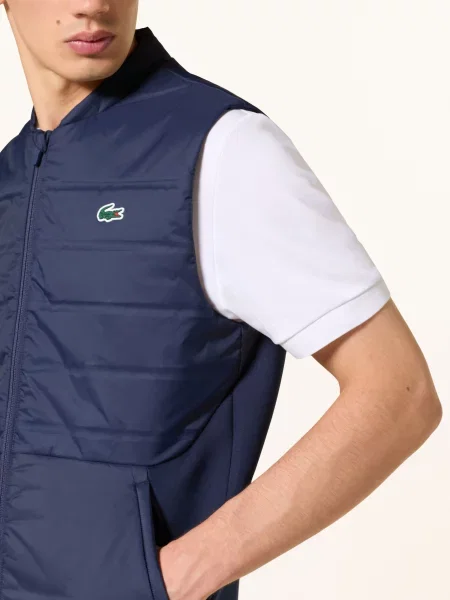 Lacoste Hybridní Prošívaná Vesta tmavě modrá