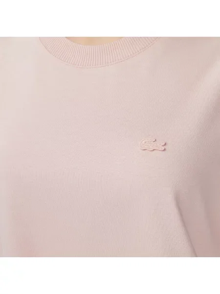 Lacoste T-Shirt Z Okrągłym Dekoltem Loose Fit jasnoróżowy