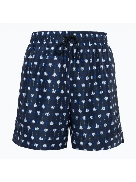 Мъжки шорти за къпане Tommy Hilfiger Medium Drawstring Print mini palm pattern desert sky синьо