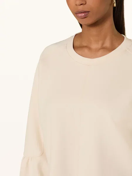 Marc Cain Bluza Nierozpinana Z Falbankami beige beżowa