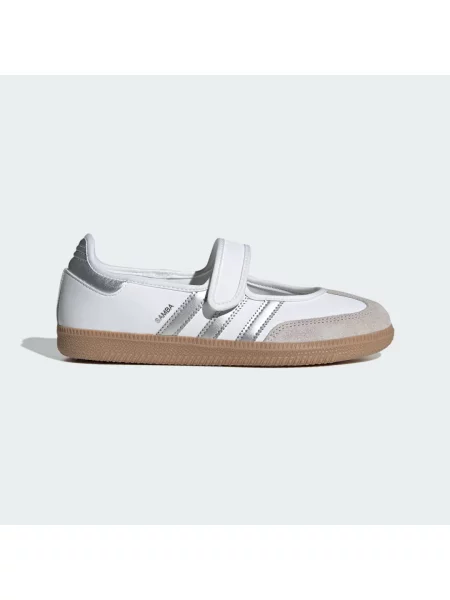 Adidas Originals Baleríny Mary Jane Samba Jane / stříbrná / koňaková bílá
